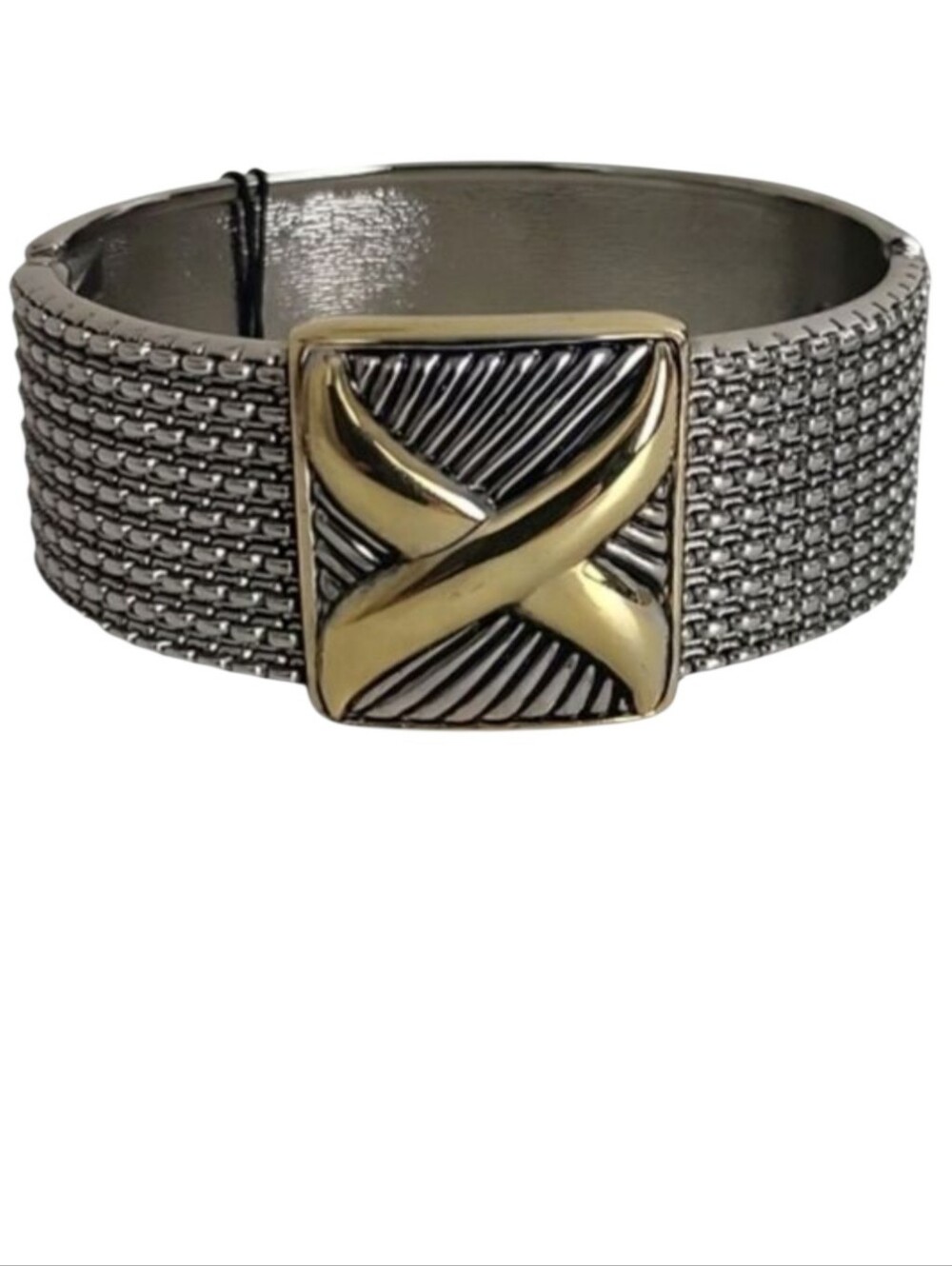 Bijoux Terner Two Tone Stainless Steel Cuff Bracelet NWT